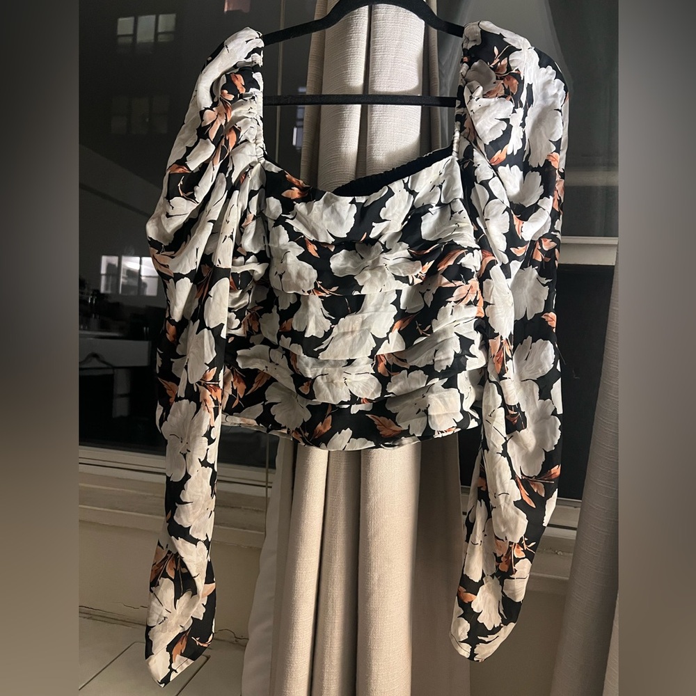 Abercrombie & Fitch Black Floral Top